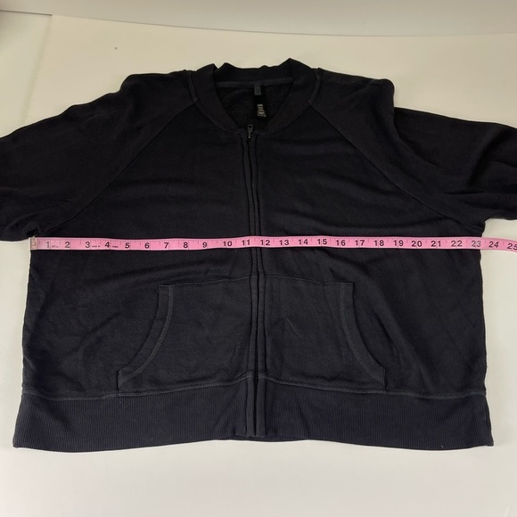 SKIMS Modal French Terry Shrunken Full Zip Light Sweatshirt Womens 2X Gray - Picture 8 of 9